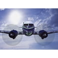 thumbnail image 2 of Head-On View Of Twin Engine Propeller Airplane Poster Print, 2 of 2