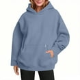 thumbnail image 6 of aidice Sweatshirt Hoodie for Women Lightfleece Lined Activewear Athletic Tops Fall Casual Loose Pullover with Pocket, 6 of 8