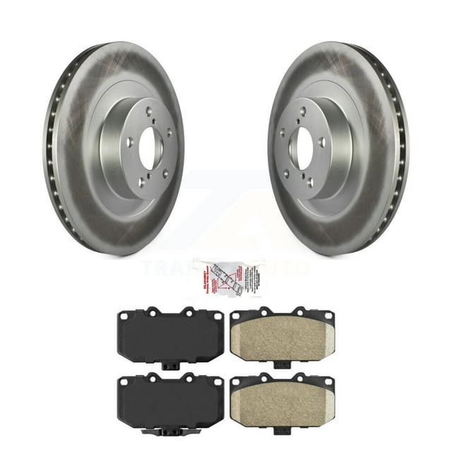 Transit Auto Front Coated Disc Brake Rotors and Ceramic Pads Kit for Car 2006-2007 Subaru Impreza WRX KGA-100345