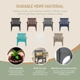 thumbnail image 5 of WestinTrends Malibu 5-Piece HDPE Outdoor Patio Chair and Round Table Dining Set, Gray, 5 of 15