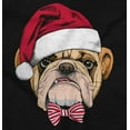 thumbnail image 2 of Cute Santa Pug Bulldog Christmas Womens Slim Fit Graphic Tee Brisco Brands S, 2 of 5