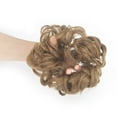thumbnail image 2 of Hair Extension Ponytail Hair Pieces Clip on Hair Pieces with Elatsic Drawstring Claw Comb Ponytail Messy Chignon Updo Ponytail Scrunchie Donut Hairpiece for Women Girls, 2 of 4