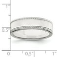 thumbnail image 3 of 925 Sterling Silver 6mm Rope Edge Size 11 Wedding Band Ring Classic Flat Milgrain, 3 of 9