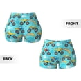 thumbnail image 5 of Picia Cartoon Monster Truck Printed Workout Shorts for Women Seamless Scrunch Butt Lifting High Waisted Yoga Gym Booty Running Moisture-wicking Short Pants-, 5 of 9