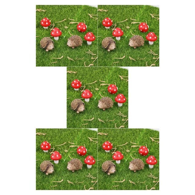 stanreset 2 Pieces Animal Shape Decor Cute Cartoon Simulation Realistic Solid Replacement Park Garden Landscaping Ornament 5Set
