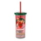 thumbnail image 1 of Vaso de plástico con forma de saludo navideño de Papá Noel de Coca-Cola con tapa resistente a derrames y pajita reutilizable, con capacidad para 20 onzas, 1 of 9