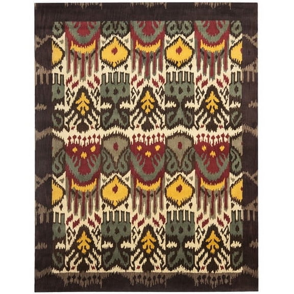 SAFAVIEH Ikat IKT217A Handmade Creme / Brown Rug