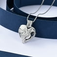 thumbnail image 3 of Heart with Pigeon Necklace that Opens inside Cremation Jewelry for Ashes Holder Pendent for Ashes and Chain Urn Necklace for Ashes of Loved One, 3 of 5