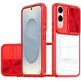 thumbnail image 2 of For Samsung Galaxy S25 EDGE Case, Hybrid Cases with Sliding Camera Cover Transparent Shockproof Bumper TPU Protective Phone Cover (Red), 2 of 10