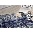 thumbnail image 6 of Furnish My Place Indoor Distressed Bohemian Moroccan Rug with Jute Backing - 2 ft. x 4 ft., Navy, Traditional, Area Rug for Living Room, Bedroom, Hallway, 6 of 7