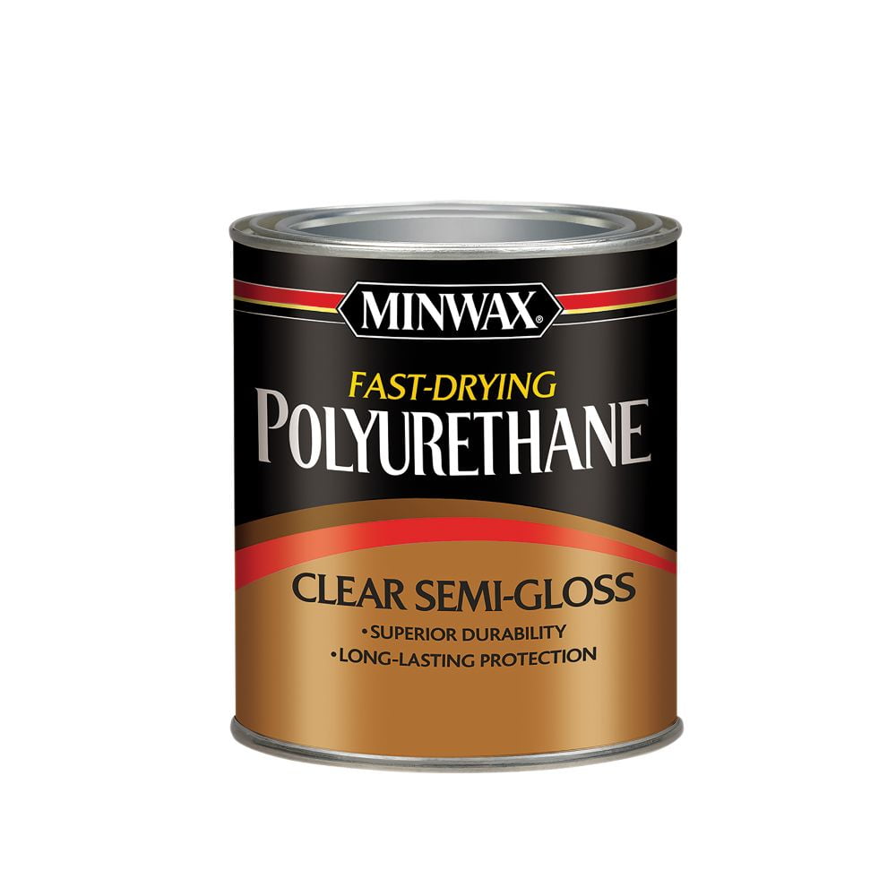 Minwax Fast Drying Polyurethane Clear SemiGloss 1/2 Pint