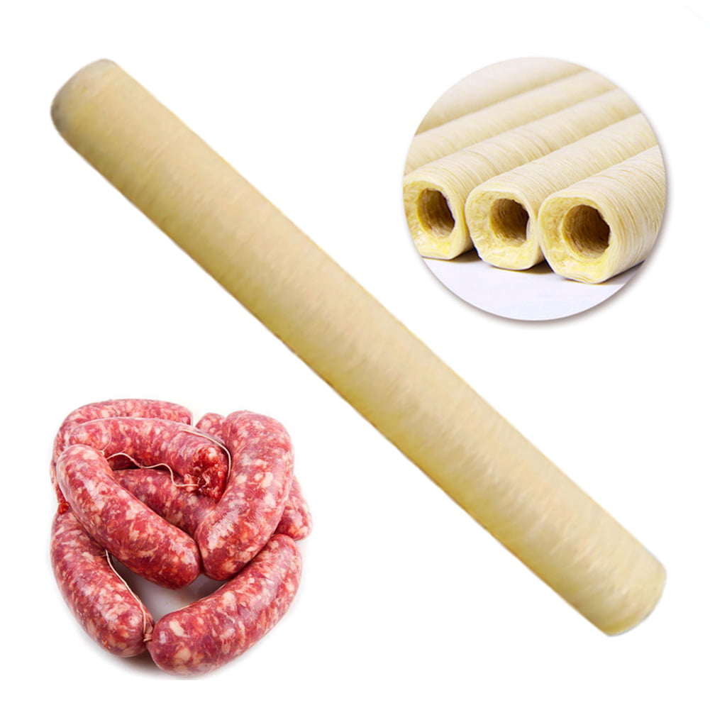 14M*26mm Natural Sausage Casing Skin Collagen Casings For Smoked Hot Dog Sausage 