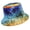 Blue, variant on Stylish Tropics Scenery Pattern Bucket Hat Fisherman Hat for Men Women Sun Protections Breathable Floppy Hat for Travel