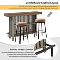thumbnail image 4 of U_Style-CA 3-in-1 Dining Table, Counter Height Table & Bar Table with Wine Storage,Modern Top Kitchen Island Table with Footrest and 2-Tier Wine Rack, Suitable for Dining Room, Kitchen & Home Bar, 4 of 28