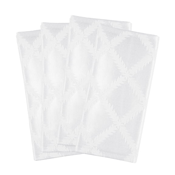 Lenox Laurel Leaf Napkins, Set of 4, White - 19"W x 19"L