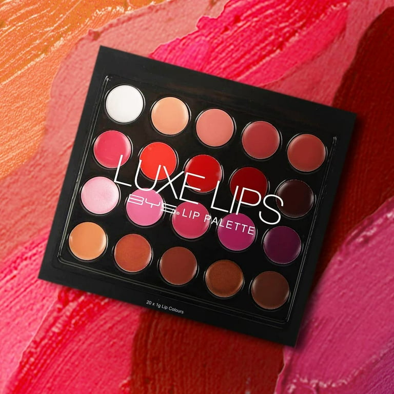 BYS Luxe Lip Palette 20 Lip Colors - wear alone or mix your own custom lip  color Mica soft and smooth glides on smoothly offering a gorgeous true to  colour finish lip