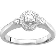 .18 Carat T.W. Heart-Shaped Diamond Promise Ring in Sterling Silver