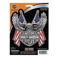 thumbnail image 2 of Harley-Davidson Embossed Bar & Shield Eagle Flag Chrome Decal - 6 x 8 in., Harley Davidson, 2 of 2
