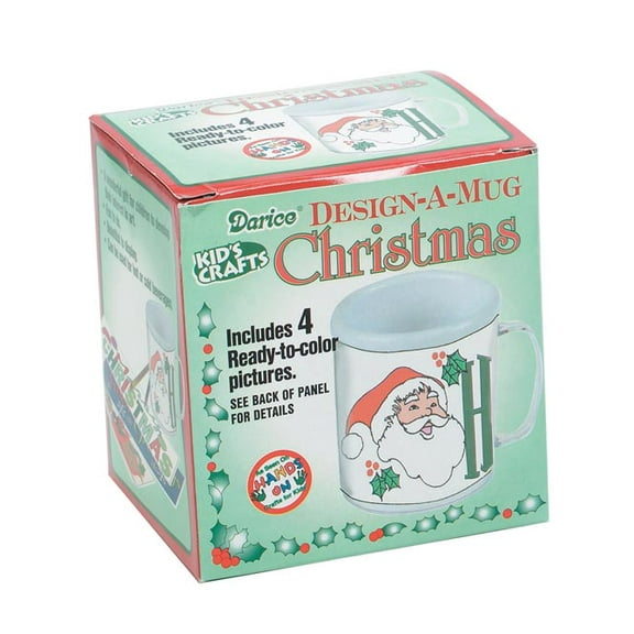 Darice Assorted Color Christmas Design a Mug Kit