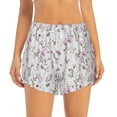 thumbnail image 2 of Pofeuu Orchids Flowers Print Women's Athletic Shorts Running Workout Shorts Tummy Control Quick Dry Gym Shorts with Pockets Double layer sports shorts-X-Large, 2 of 7