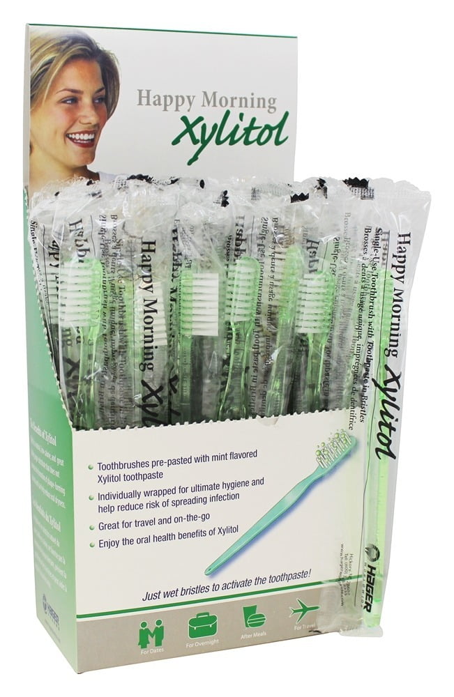 Hager Pharma Happy Morning Xylitol Disposable Toothbrushes 50 Pack(s)
