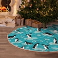 thumbnail image 5 of Fotbe Penguins On The Ice In The Sea Pattern Christmas Tree Skirt, Tree Skirts Plush Christmas Decorations, Christmas Tree Skirts Xmas Decorations Holiday Party Decor-30", 5 of 6