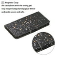 thumbnail image 2 of SaniMore for Samsung Galaxy S24 Plus Wallet Case, Painted PU Leather for Women Men Wrist Strap Magnetic Clasp Card Slots All-around Protective Shockproof Anti-fall Stylish Stand Shell, Black Pentagram, 2 of 8