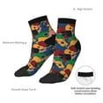 thumbnail image 4 of Goofa Colored Guitars Pattern Non Slip Socks with Grips for Elderly, Crew Socks Yoga Hospital Socks Cushioned Sole Gripper Socks for Men Women, 4 of 5