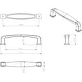 thumbnail image 3 of Jeffrey Alexander 1092 Milan 1 Series 3-3/4" Center To Center Transitional Cabinet Handle, 3 of 7