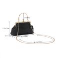 thumbnail image 3 of Bolso de noche con cadena Bolso de hombro de moda elegante Casual para cóctel (negro), 3 of 9