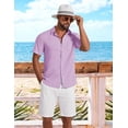 thumbnail image 5 of COOFANDY Button Down Casual Shirts for Men Beach Wear Summer Button up Short Sleeve Stylish Shirts, 5 of 6