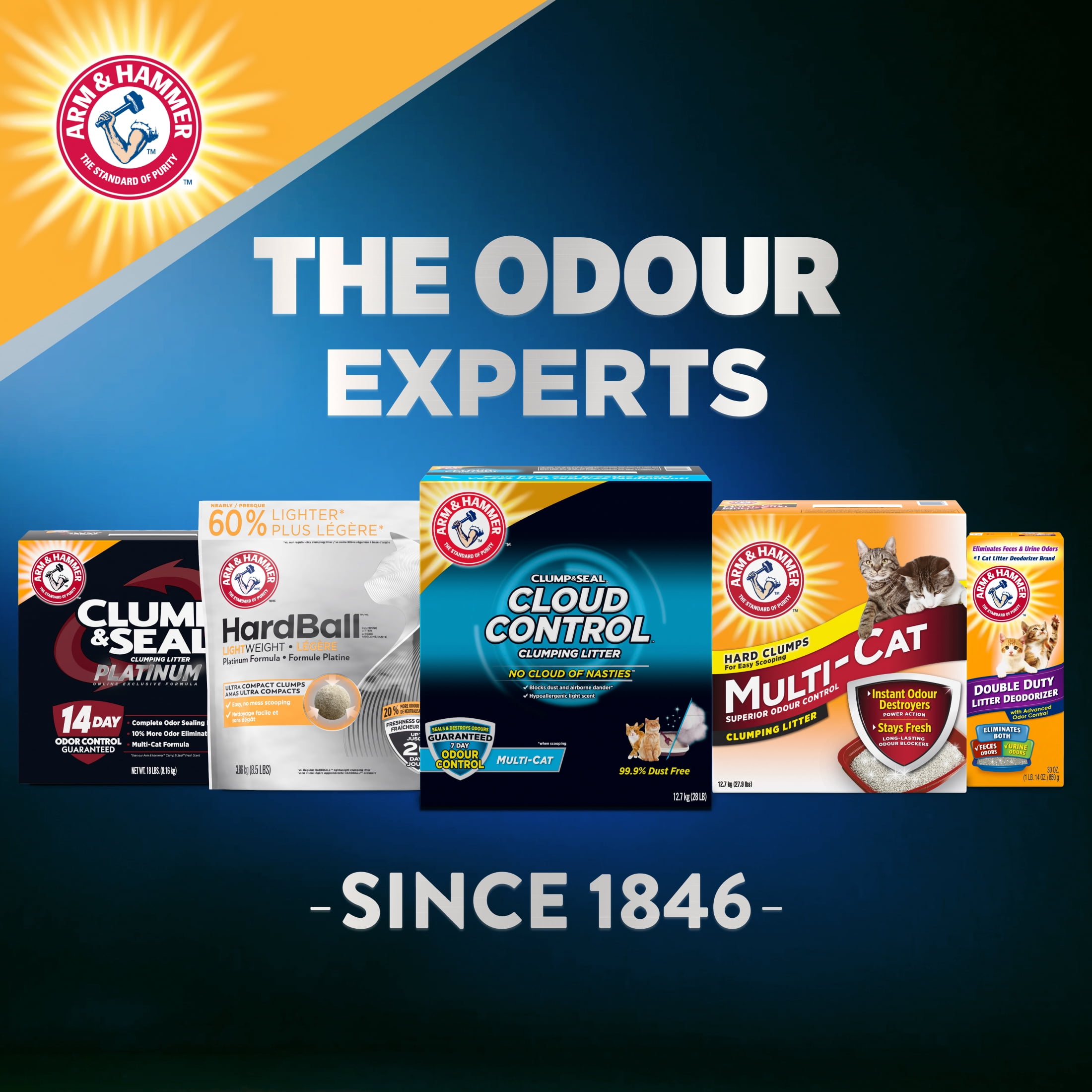 Arm &Hammer Platinum Cloud Control, Clumping Cat Litter, Dust-Free, Value Size, 16.78kg