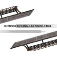 thumbnail image 5 of Haverchair 86.6”Outdoor Patio Anti-Rust Cast Aluminum Rectangle Table Set with 2.0" Umbrella Hole, 5 of 8