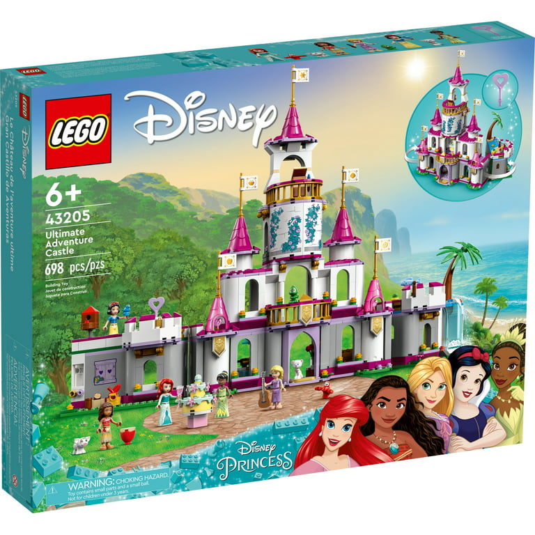 LEGO Disney Princess Ultimate Adventure Castle Building Toy, Build a Toy  Disney Castle, Includes 5 Disney Princess Mini-Dolls, Ariel, Rapunzel and