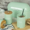 thumbnail image 4 of veasfak Bread Box - Kitchen Countertop Bread Storage Bin - Retro Green Breadbox and Food, 4 of 9