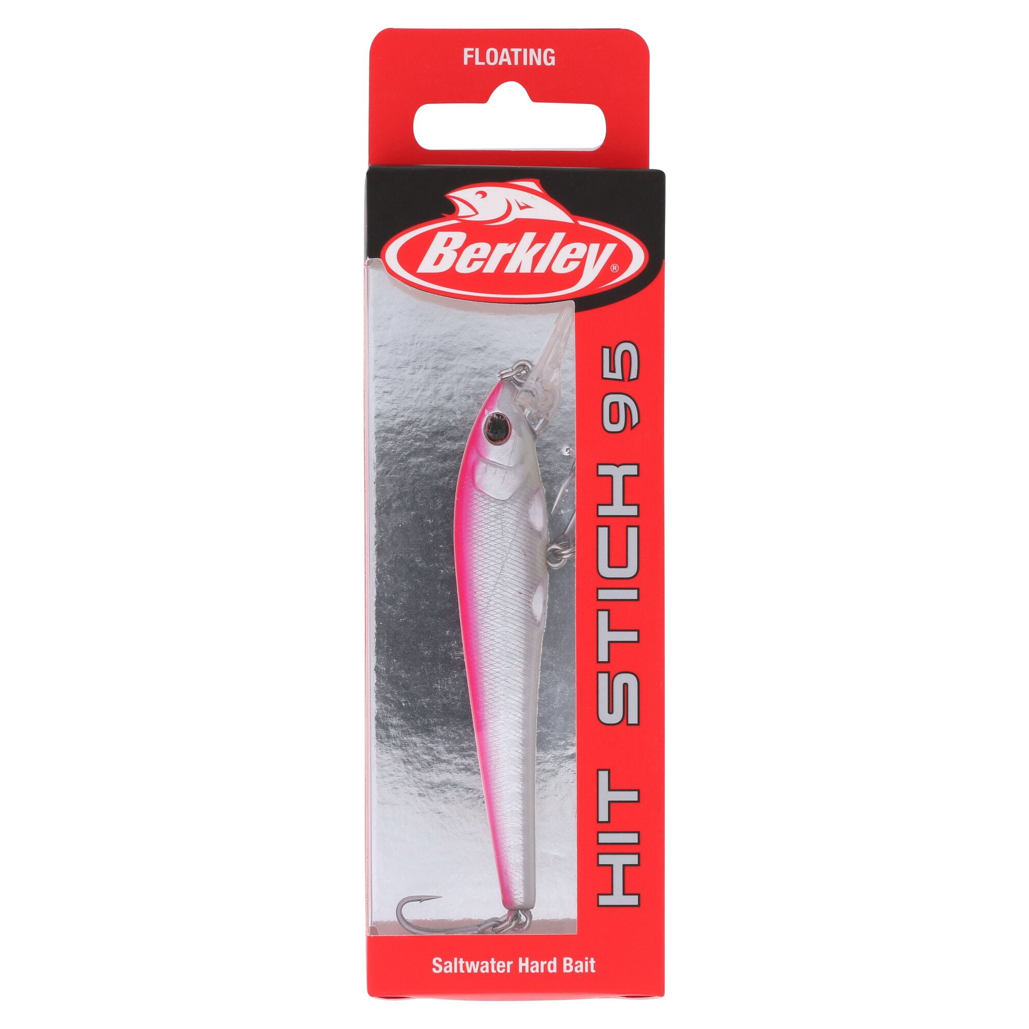 Berkley Hit Stick Saltwater, 3.75 in, Crankbaits, Pink Silver (1 Count)