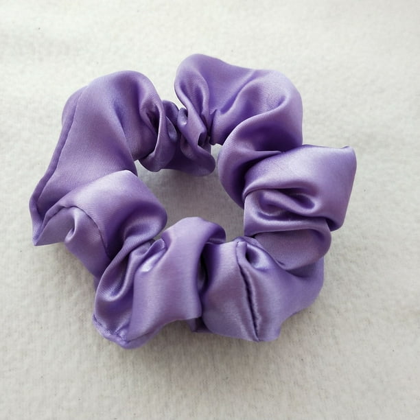 Anillo para el cabello de satén de 60 colores de color sólido Anillo para el cabello de satén de 204 colores Anillo para el cabello de intestino grueso Flor