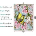 thumbnail image 2 of FMSHPON Watercolor Spring Flowers Couple Birds Clipboard Hardboard Wood Nursing Clip Board and Pull for Standard A4 Letter 13x9 inches, 2 of 5