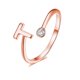 thumbnail image 1 of Fiudx Anillos de Apertura con 26 Letras En Inglés, Joyería de Circonitas para Niñas, Regalo de Moda, 1 of 1