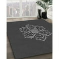 thumbnail image 3 of Ahgly Company Machine Washable Indoor Square Transitional Charcoal Black Area Rugs, 5' Square, 3 of 7