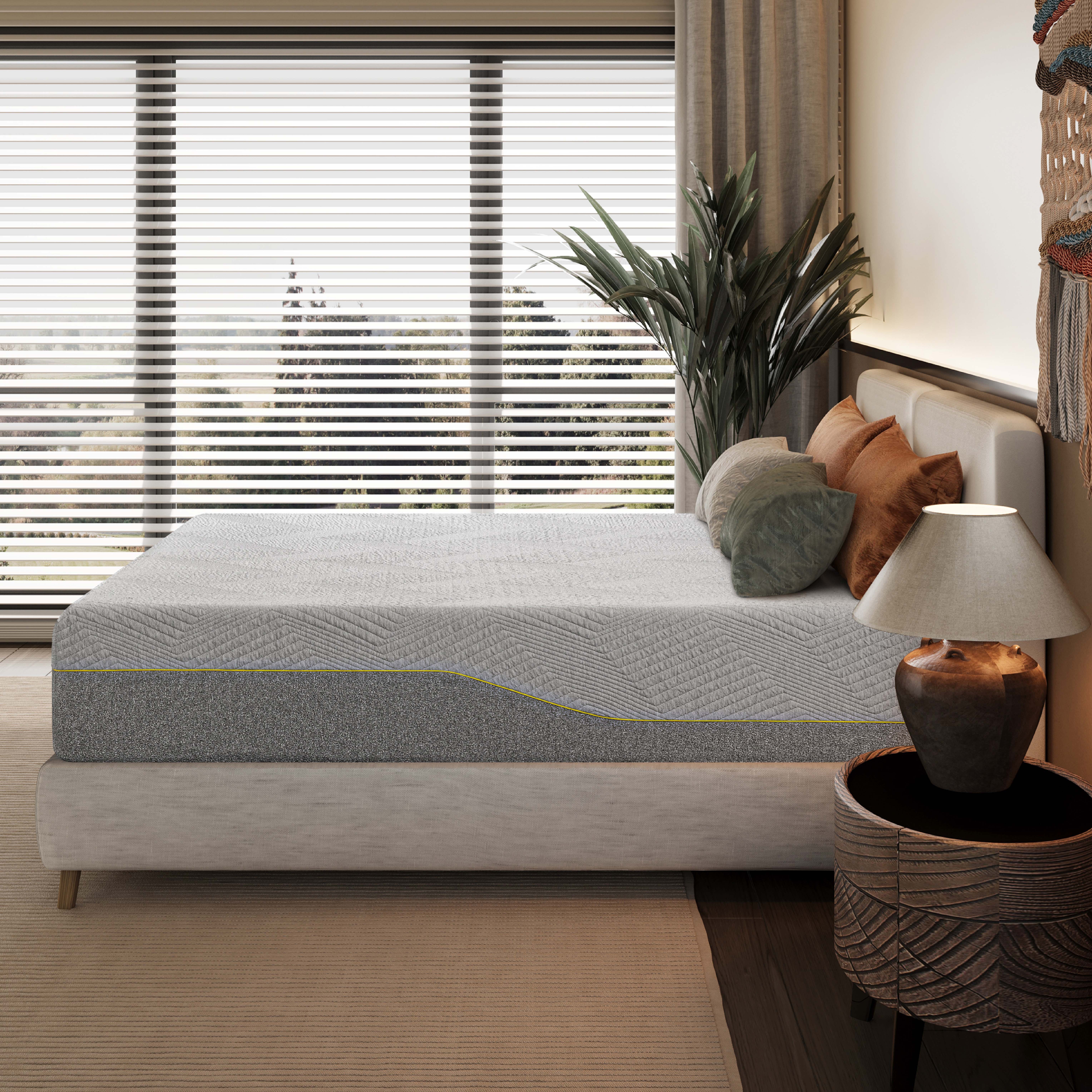 MLILY Ego Gray King Mattress,14 inch Gel Memory Foam Mattress, King Size Mattress in a Box, Medium