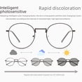 thumbnail image 5 of Metal Anti-blue Color Changing Glasses One Mirror Dual-use Unisex Glasses Korean Style-Black Frame-Colour Change + Anti-Blue Light, 5 of 5
