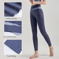 thumbnail image 4 of Pantalones de yoga cruzados de cintura alta para mujer, pantalones deportivos de secado rápido para adelgazar, levantamiento de caderas y abdominales, para fitness y otoño, 4 of 6