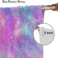 thumbnail image 6 of Purple Pink Galaxy Curtains for Girls Bedroom, Abstract Tie Dye Watercolor Starry Sky Marbled Galaxy Window Curtains for Living Room Kitchen, 84" W X 84" L, 6 of 6