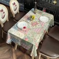 thumbnail image 2 of Pioneer Flower Floral Print Pattern Rectangle Tablecloth 60"x120", Waterproof Polyester Table Cloth, Wipeable Spillproof for Dining Camping Indoor Outdoor, 2 of 6