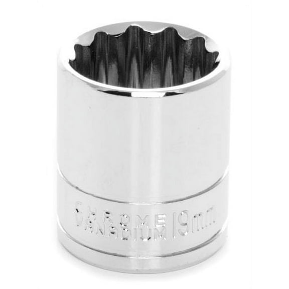 Wilmar W38819 3/8" Drive 12-Point Socket, 19mm
