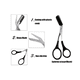 thumbnail image 3 of Tijeras de peine para cejas, herramienta para quitar el pelo de pestañas y cejas, juego de herramientas de belleza para el cuidado de las cejas con un peine para cejas gratis, 3 of 5