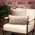 thumbnail image 2 of Parkland Collection Reta Transitional Quilted Taupe Throw Pillow, 2 of 7