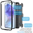 thumbnail image 4 of Tekcoo Samsung Galaxy A35 5G Case with [Built-in Screen Protector] Holster Belt Clip and Kickstand, Shockproof Heavy Duty Protective Phone Case Rugged Cover for Galaxy A35 5G - Black, 4 of 9