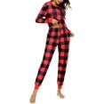 thumbnail image 3 of Pijamas de Navidad Family Pjs Conjuntos a juego Conjunto de ropa de dormir de manga larga a cuadros para niños y parejas Xemadio CJWUS-5924, 3 of 4